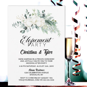 Eucalyptus Greenery Elopement Party Invitation