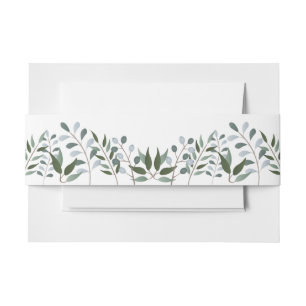 Eucalyptus Greenery Floral Invitation Belly Band