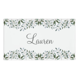 Eucalyptus Greenery Floral Name Tag