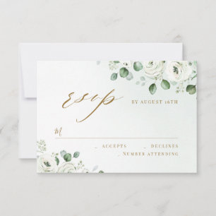 Eucalyptus greenery floral rustic wedding RSVP