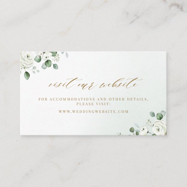 Eucalyptus greenery floral website Insert card (Front)