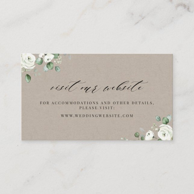 Eucalyptus greenery floral website Insert card (Front)