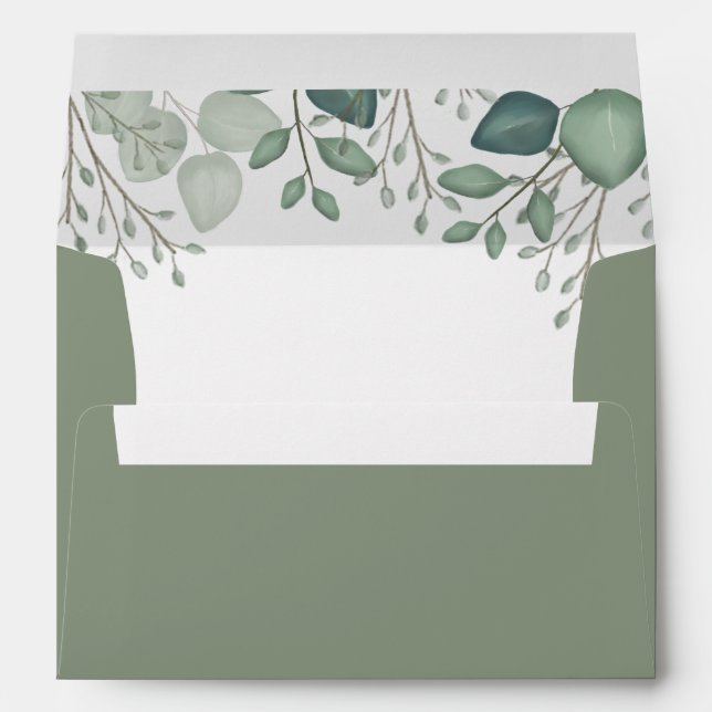 Eucalyptus Greenery Foliage Details Envelope (Back (Bottom))