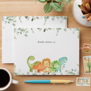 Eucalyptus, Greenery, Foliage, Jurassic, Birthday Envelope