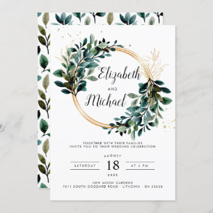 Eucalyptus Greenery Foliage Wedding Invitation