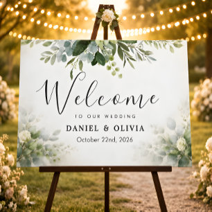 Eucalyptus Greenery Foliage Wedding Welcome Sign