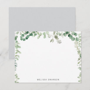 eucalyptus greenery frame note card