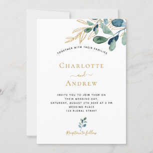 Eucalyptus greenery gold elegant wedding