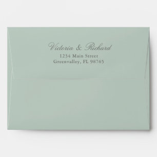 Eucalyptus Greenery Gold Leaves Elegant  Envelope