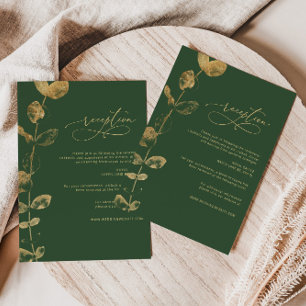 Eucalyptus Greenery gold Wedding Details Enclosure
