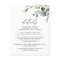 Eucalyptus Greenery Guest Information Details