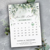 Eucalyptus Greenery Gum Botanical Rustic Calendar