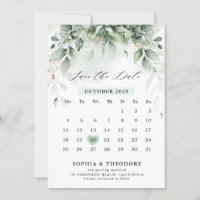 Eucalyptus Greenery Gum Botanical Rustic Calendar