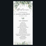 Eucalyptus Greenery Gum Botanical Rustic Wedding Program<br><div class="desc">Elegant and modern spring / midsummer botanical wedding program features a bouquet of soft watercolor greenery lush green leaves / botanical leaves / eucalyptus and gold glitter dust . Please find more matching designs and variations from my "blissweddingpaperie" store. And feel free to contact me for further customisation or matching...</div>