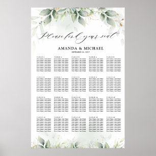 Eucalyptus Greenery Gum Botanical Seating chart