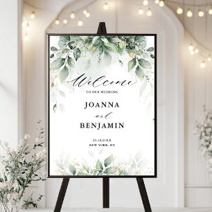 Eucalyptus Greenery Gum Botanical Wedding Welcome Poster