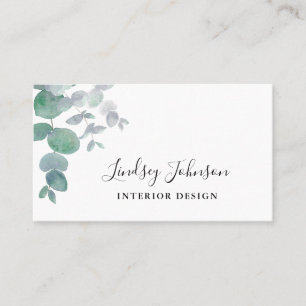 Eucalyptus Greenery Interior Design  Business Card
