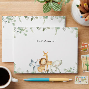 Eucalyptus, Greenery, Jungle, Safari, Birthday Envelope