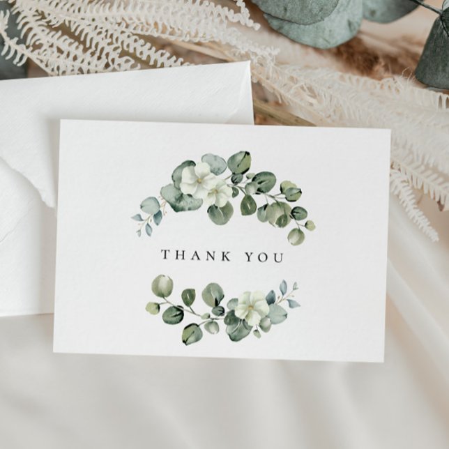 Eucalyptus Greenery Leaf Arch Wedding or Birthday Thank You Card (Creator Uploaded)