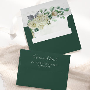 Eucalyptus Greenery Leaves Elegant Floral Wedding Envelope