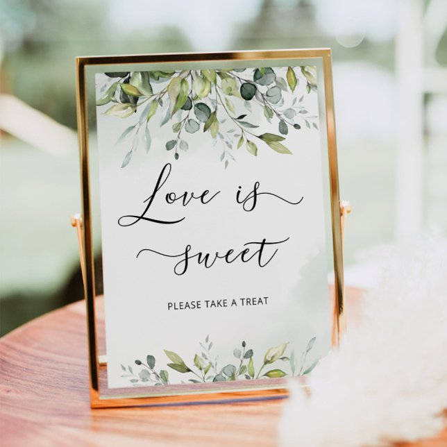 Eucalyptus greenery Love is sweet Poster (Creator Uploaded)