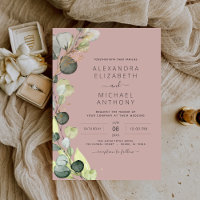 Eucalyptus Greenery Mauve Pink Wedding