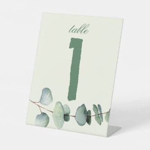 Eucalyptus Greenery Minimalist Wedding Pedestal Sign