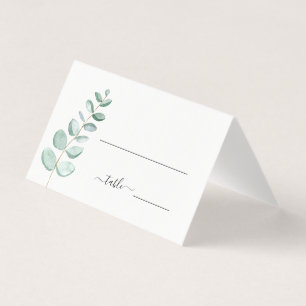 Eucalyptus Greenery Minimalist Wedding Table Card