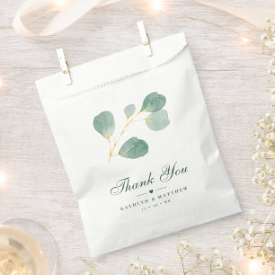Eucalyptus Greenery Modern Elegant Summer Wedding Favour Bag