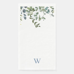 Eucalyptus Greenery Monogram Napkin