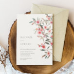 Eucalyptus Greenery & Pink Florals Wedding Invitation<br><div class="desc">Introducing our stunning Eucalyptus Greenery & Pink Florals garden party wedding invitation suite, featuring native Australian eucalyptus gum blossoms, paired with a minimalist and modern design that will add an elegant and sophisticated touch to your special day. This design showcases a beautiful, hand-drawn illustration of native Australian greenery and pink...</div>