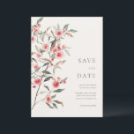 Eucalyptus Greenery & Pink Florals Wedding Save The Date<br><div class="desc">Introducing our stunning Eucalyptus Greenery & Pink Florals garden party wedding invitation suite, featuring native Australian eucalyptus gum blossoms, paired with a minimalist and modern design that will add an elegant and sophisticated touch to your special day. This design showcases a beautiful, hand-drawn illustration of native Australian greenery and pink...</div>