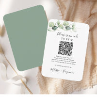 Eucalyptus Greenery QR Code RSVP Botanical Wedding