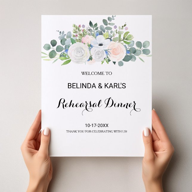 Eucalyptus Greenery Rehearsal dinner Welcome Poster (Creator Uploaded)