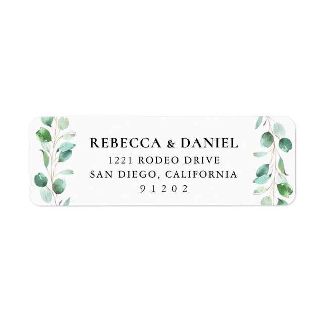 Eucalyptus Greenery Return Address Label (Front)