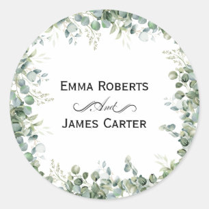 Eucalyptus Greenery Round Sticker