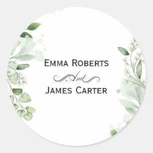 Eucalyptus Greenery Round Sticker