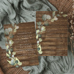 Eucalyptus Greenery Rustic Country Wedding Invitation<br><div class="desc">Eucalyptus Greenery Succulent Botanical Watercolor Spring Wedding Invitations on Rustic Country Wood Outdoor background - includes beautiful and elegant script typography with modern botanical leaves and greenery for the special Wedding day celebration.</div>