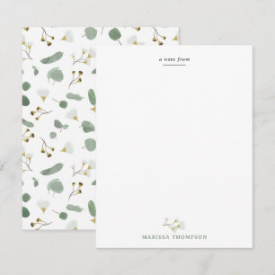 Eucalyptus Greenery Silver Dollar Gum Blossoms Card