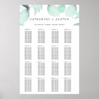 Eucalyptus Greenery Simple and Modern Poster