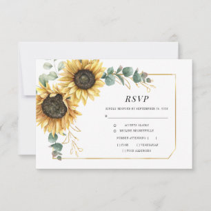Eucalyptus Greenery Sunflower Floral RSVP