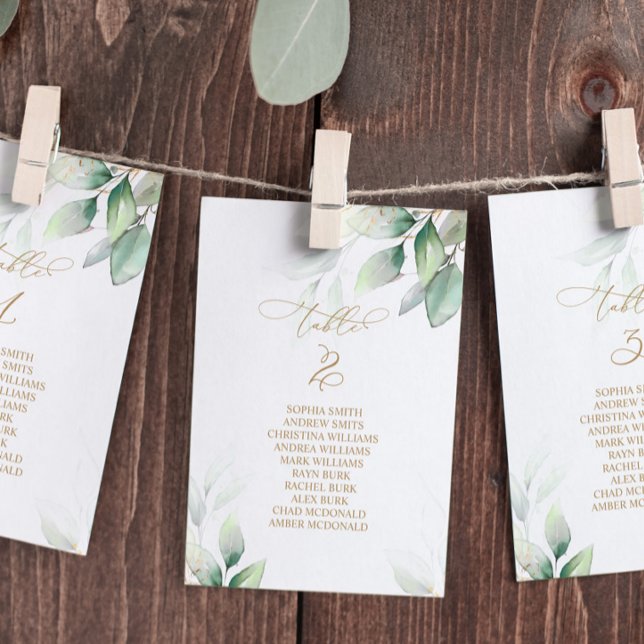 Eucalyptus Greenery Table Number 2 Seating Chart (Creator Uploaded)