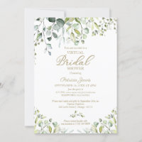 Eucalyptus Greenery Virtual Bridal Shower