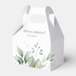 Eucalyptus Greenery Watercolor Elegant Wedding Favour Box