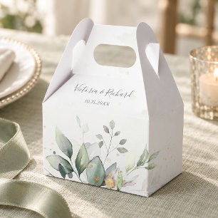 Eucalyptus Greenery Watercolor Elegant Wedding Favour Box