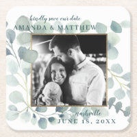 Eucalyptus Greenery Watercolor Foliage Dusty Blue