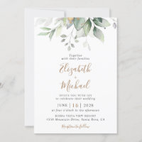 Eucalyptus Greenery Watercolor QR Code Wedding