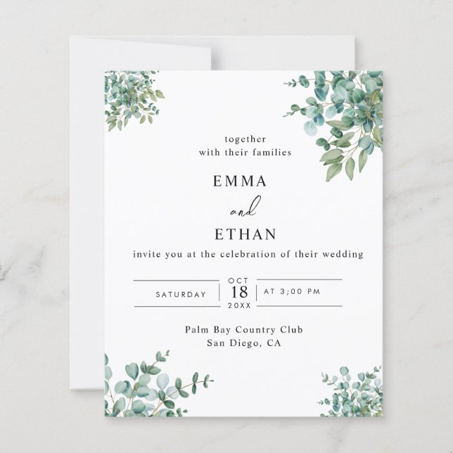eucalyptus greenery wedding (Front)