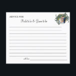 Eucalyptus greenery Wedding Advice card shower<br><div class="desc">Add your information and for further customisation,  click the link "click to customise further".
~ Check collection for matching games,  invitation,  signs,  and more ~</div>