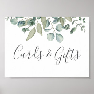 Eucalyptus Greenery Wedding Cards and Gift Poster